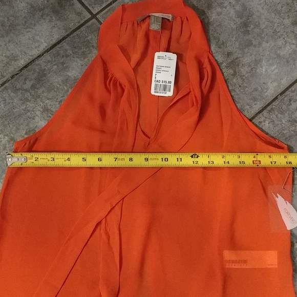 (2/$20) NWT F21 red chiffon blouse size small - Picture 2 of 4